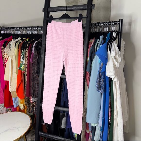 Givenchy XS 4G Monogram Lace Knit Top Legging Set in Light Pink - Picture 11 of 15